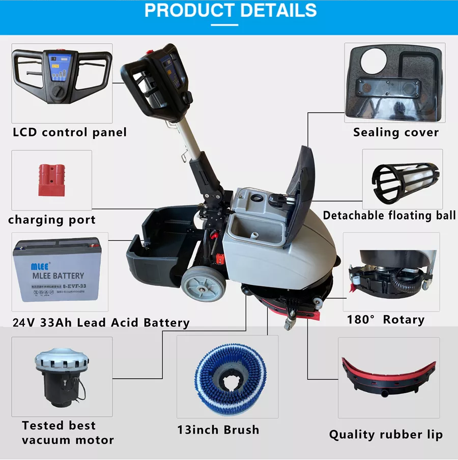 Các bộ phận của máy chà sàn dùng pin MLee 350H