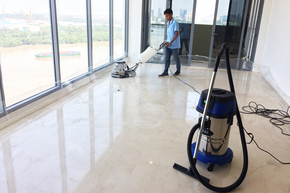 Máy hút bụi nước công nghiệp MLee X60 3 mô tơ hỗ trợ máy chà sàn tạ MLee 170C vệ sinh sàn