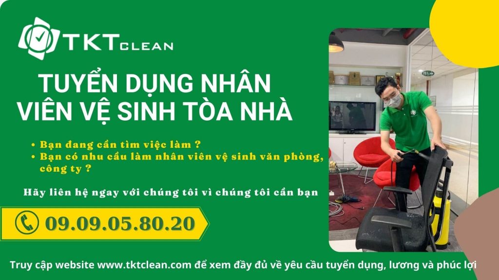 Thông báo uyển dụng nhân viên vệ sinh 