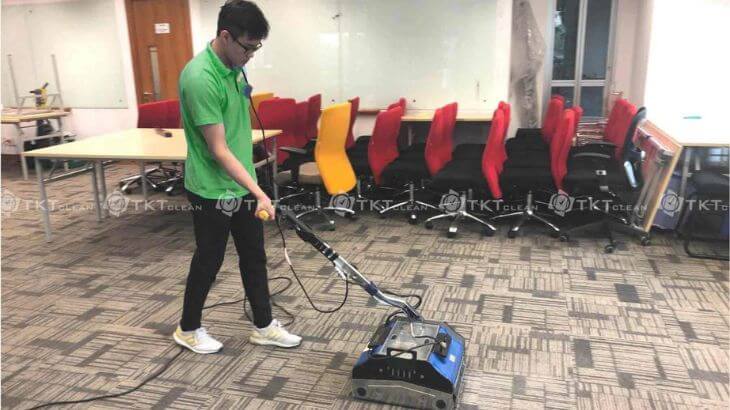 Image: Carpet cleaning staff
