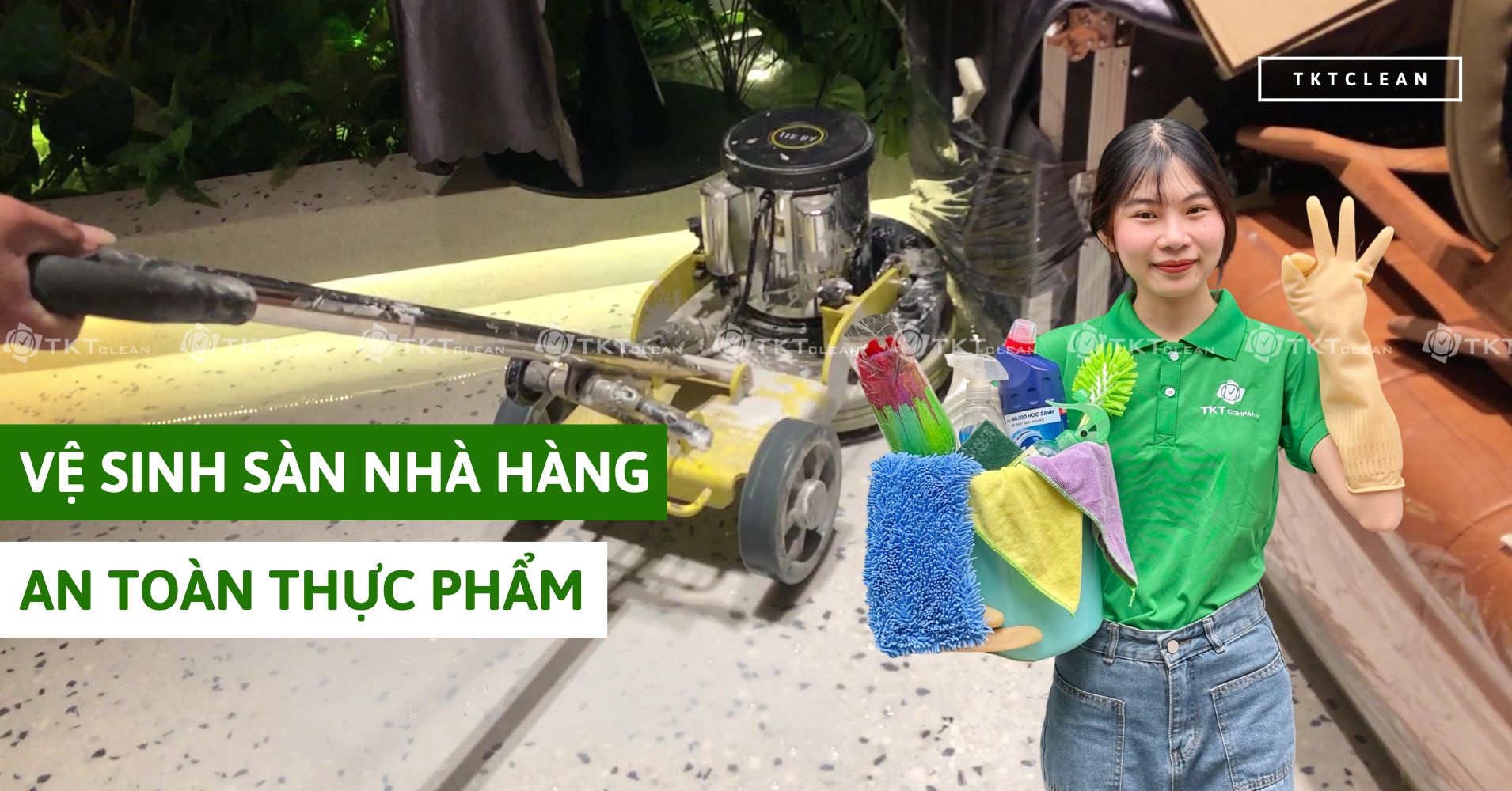 vệ sinh sàn nhà hàng an toàn thực phẩm