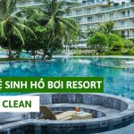 banner ve sinh ho boi resort