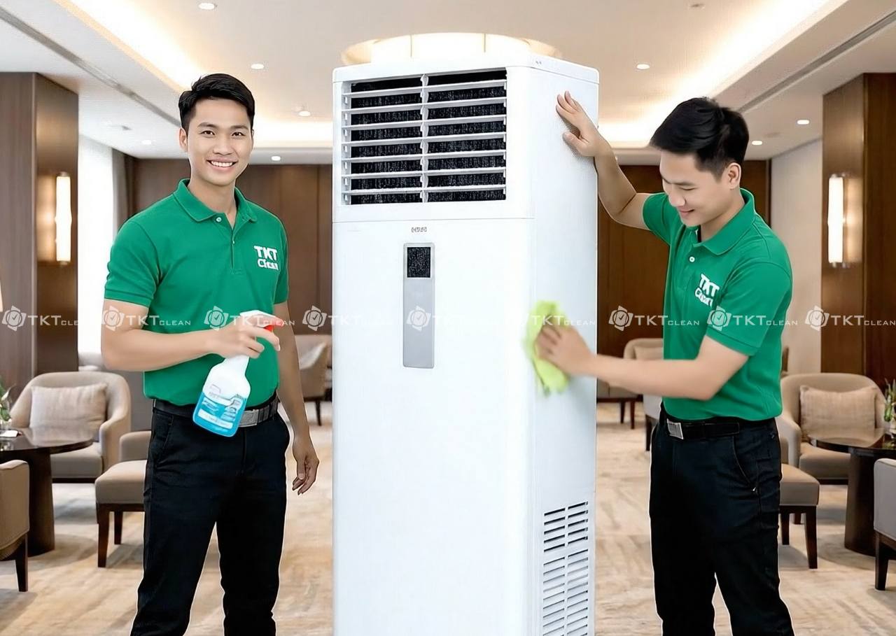 nhan vien ve sinh may lanh dang dung nhan vien ve sinh may lanh dang dung